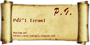 Pál Izrael névjegykártya